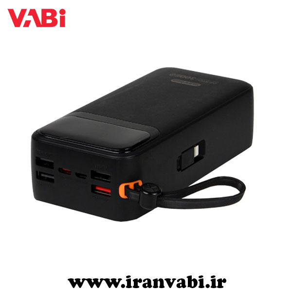  پاوربانک مشکی رنگ سانرایز p15 30000 میلی امپر ساعت 